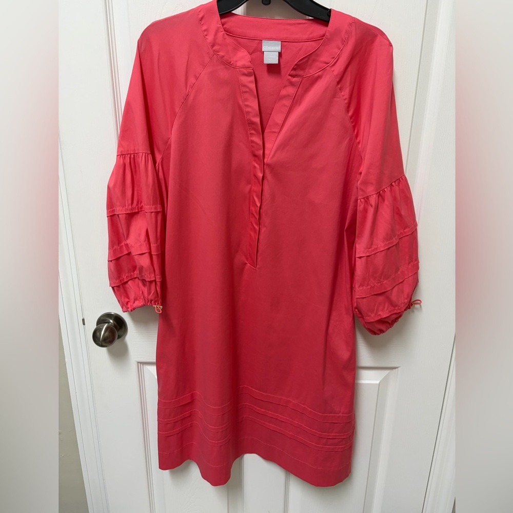 Chico's Vibrant Coral Tunic Top